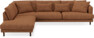 Harper - 3-sits soffa med divan vänster - Brun