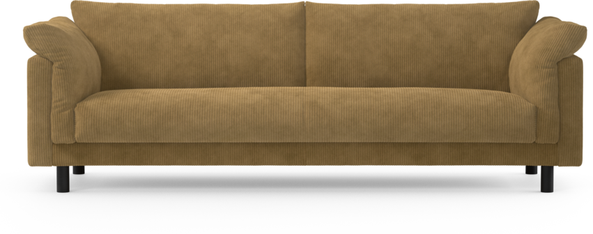 Cherrie - 4-sits soffa, hel dyna, fast klädsel - Gul