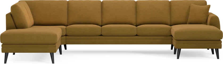 Eden - 3-sits soffa med divan vänster och schäslong höger - Gul