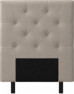 Delux Pikerad Låg - Sänggavel, 90-210 cm - Beige