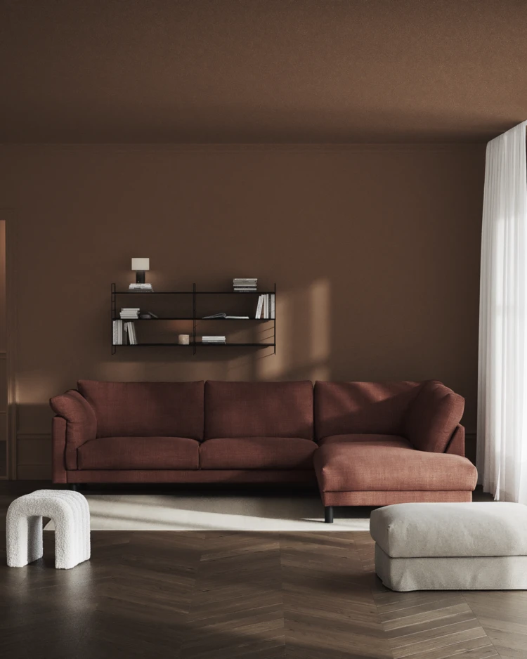 Cherrie - 3-sits soffa med divan höger, fast klädsel - inspiration