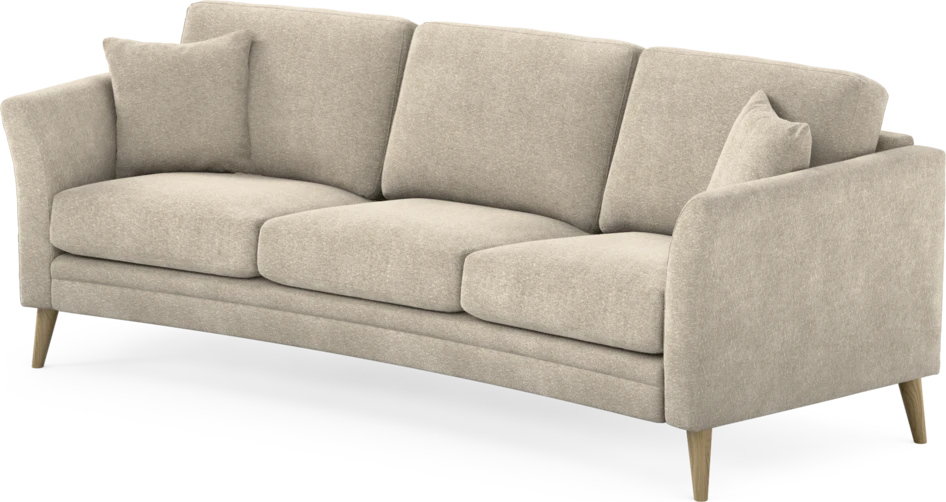 Eden - 3-sits soffa svängd - Beige