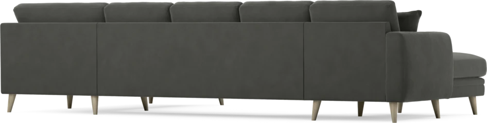 Eden - 3-sits soffa med schäslong vänster och divan höger - Grå