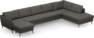 County - 4-sits soffa med schäslong vänster och divan höger - Brun