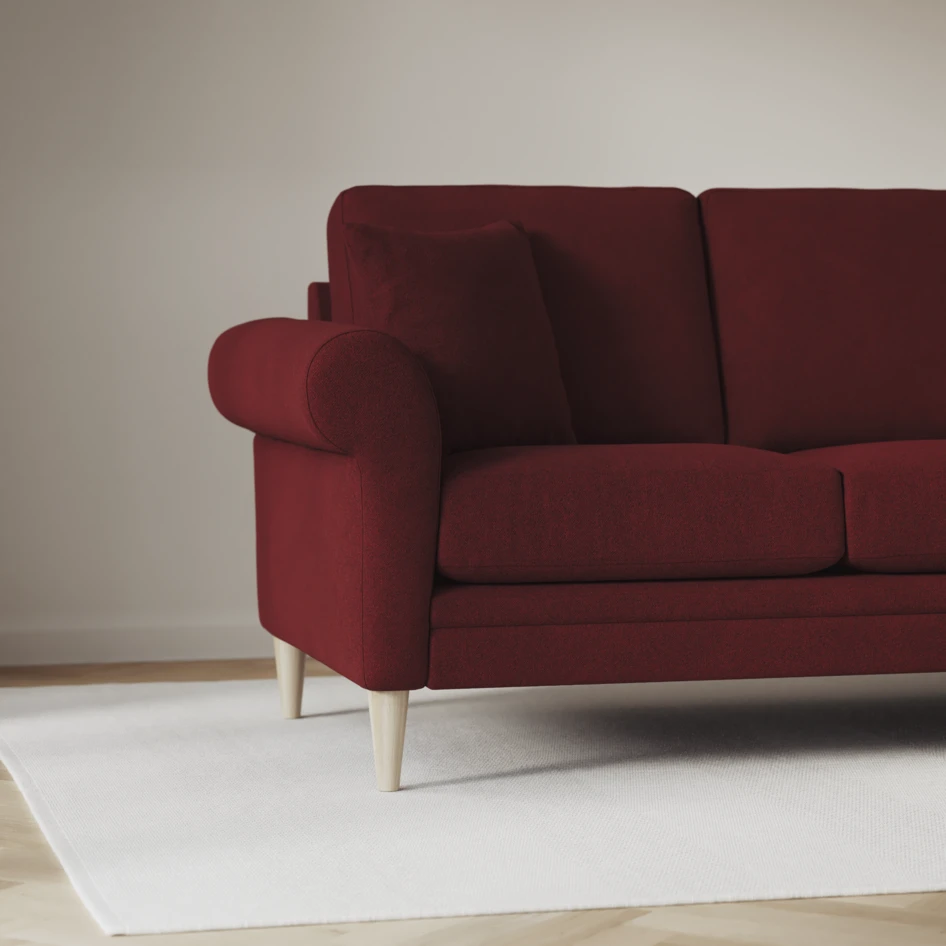 Eden - 3-sits soffa med divan vänster och schäslong höger - Röd