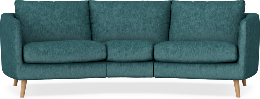 Madison - 3-sits soffa svängd, 70 cm - Turkos