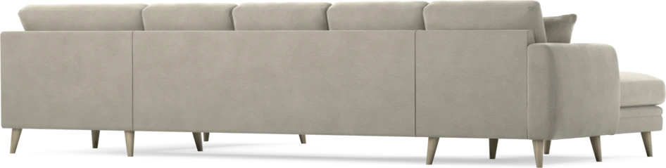 Eden - 3-sits soffa med schäslong vänster och divan höger - Brun