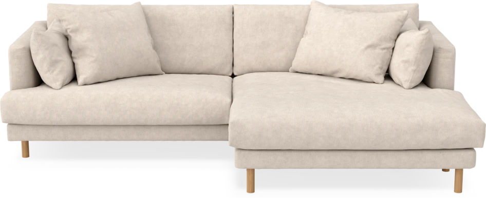 Harper - 4-sits med schäslong XL höger - Vit