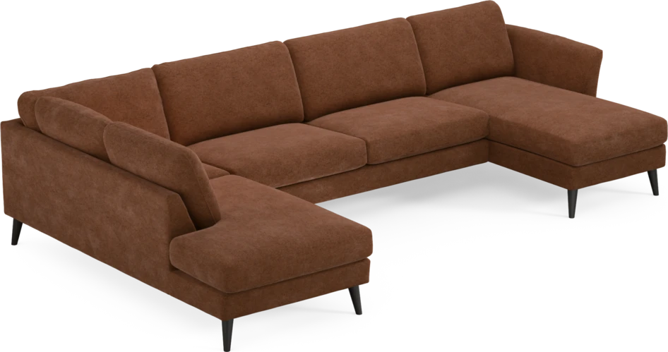 Bridge - 3-sits soffa med divan vänster och schäslong höger - Orange