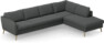 County - 3-sits soffa med divan höger - Grå