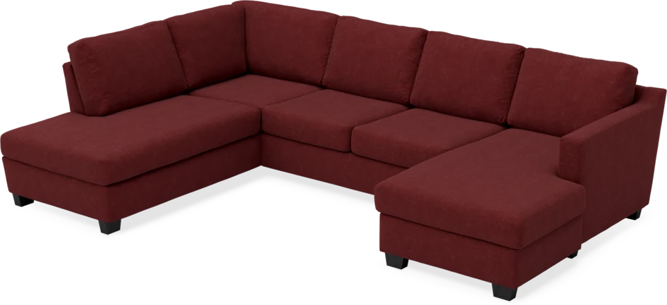Friday - 3-sits soffa med divan vänster och schäslong höger - Rosa