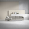 County - 3-sits soffa med divan vänster - Beige