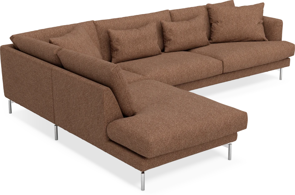 Harper - 3-sits soffa med divan vänster - Orange
