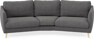 Madison - 3-sits soffa svängd, 90 cm - Grå