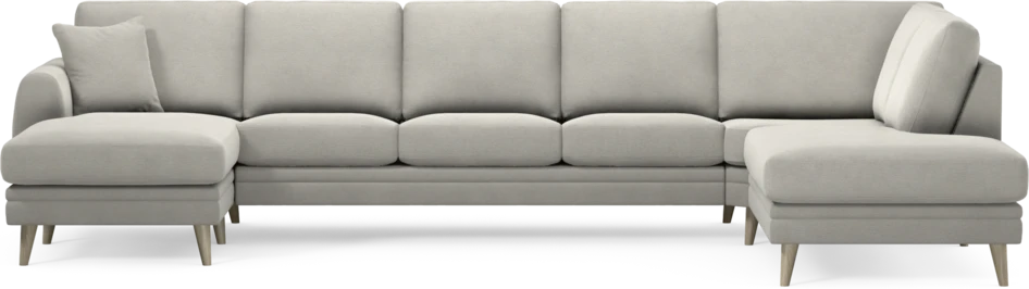 Eden - 3-sits soffa med schäslong vänster och divan höger - Grå