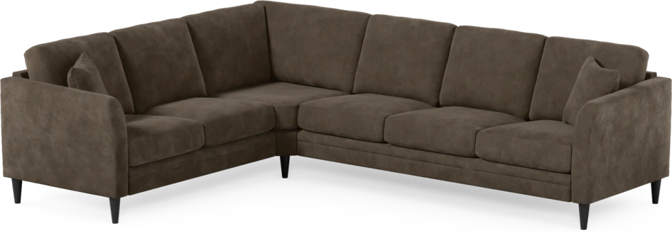 Eden - Hörnsoffa, 2+3-sits - Brun
