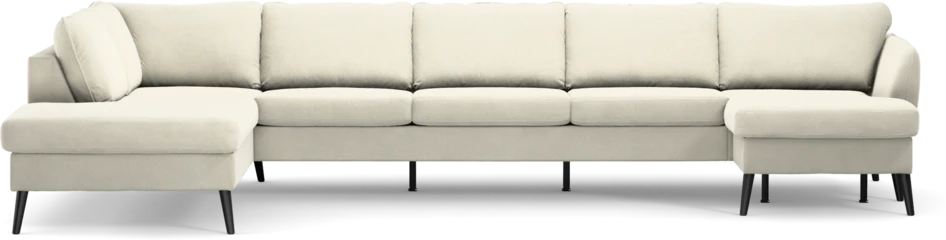 County - 4-sits soffa med divan vänster och schäslong höger - Vit