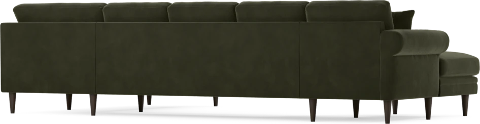 Eden - 3-sits soffa med schäslong vänster och divan höger - Grön