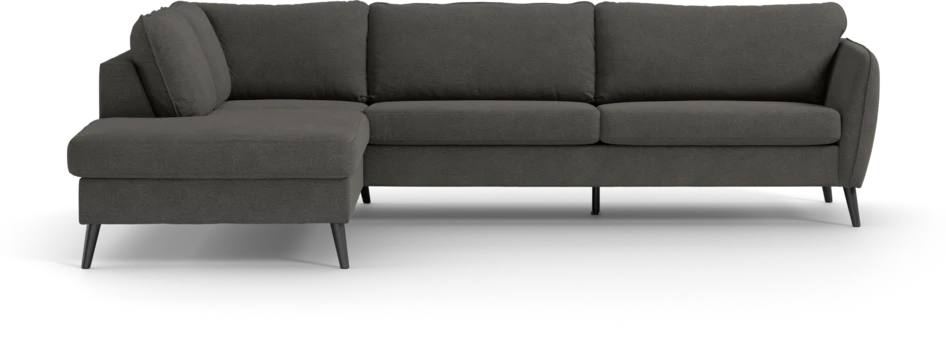 County - 2,5-sits soffa med divan vänster - Brun