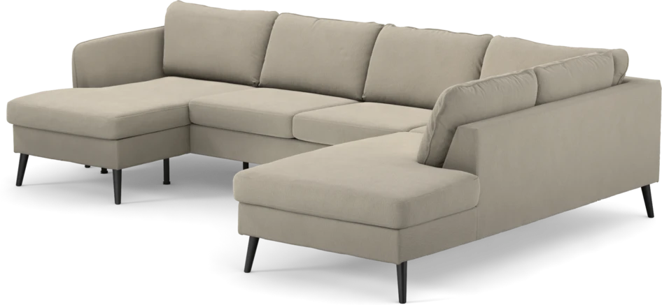 County - 3-sits soffa med schäslong vänster och divan höger - Grå