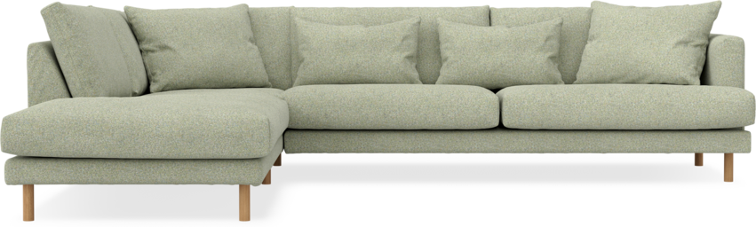 Harper - 3-sits soffa med divan vänster - Grön