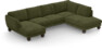Madison Lux - 2-sits soffa med schäslong vänster och divan höger - Grön