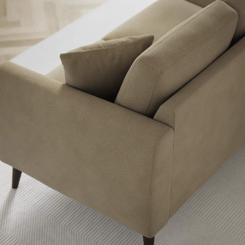 Eden - 3-sits soffa svängd - Beige