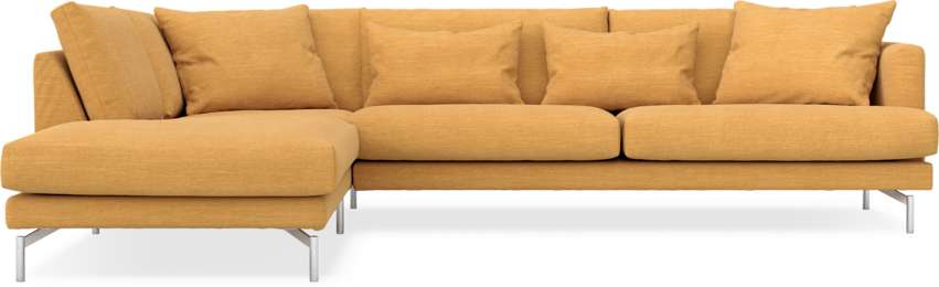 Harper - 3-sits soffa med divan vänster - Gul