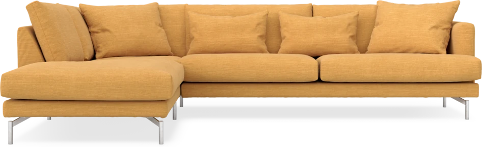 Harper - 3-sits soffa med divan vänster - Gul