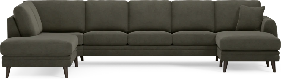 Eden - 3-sits soffa med divan vänster och schäslong höger - Grå