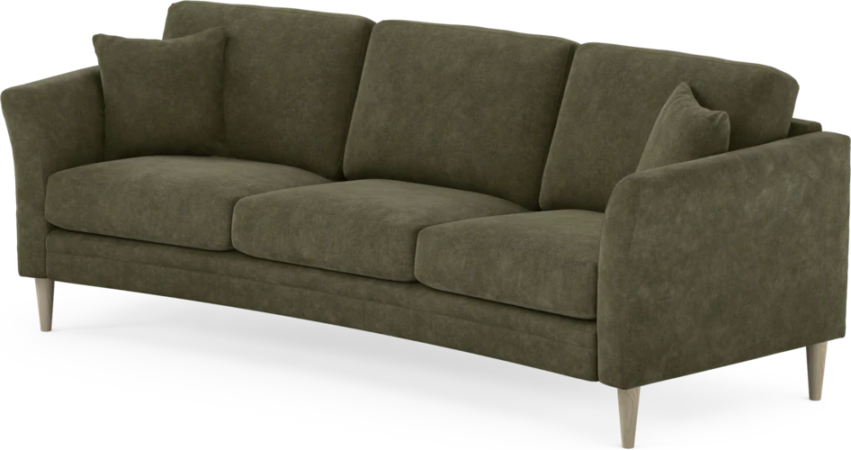 Eden - 3-sits soffa svängd - Grön