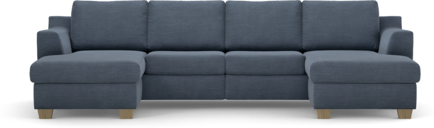 Friday - 2-sits soffa med två schäslonger - Blå