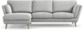 Madison Lux - 2-sits soffa med schäslong vänster - Grå