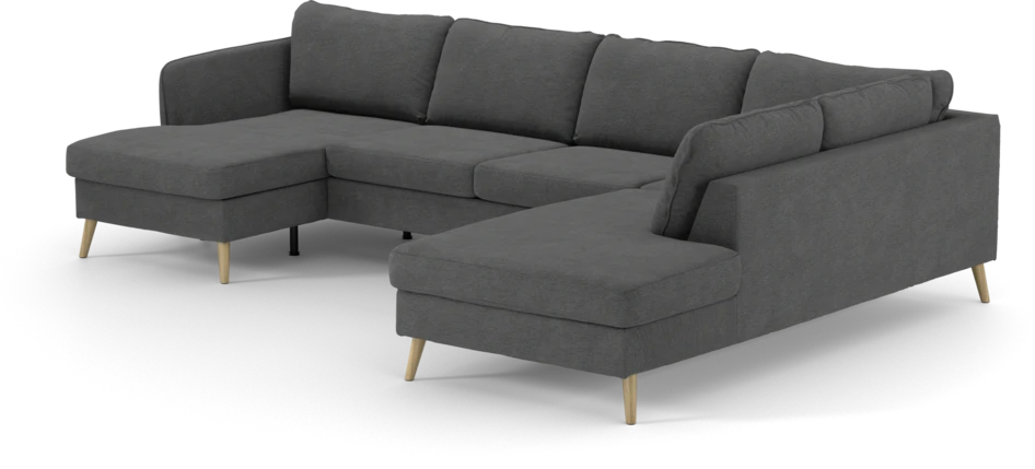 County - 3-sits soffa med schäslong vänster och divan höger - Grå