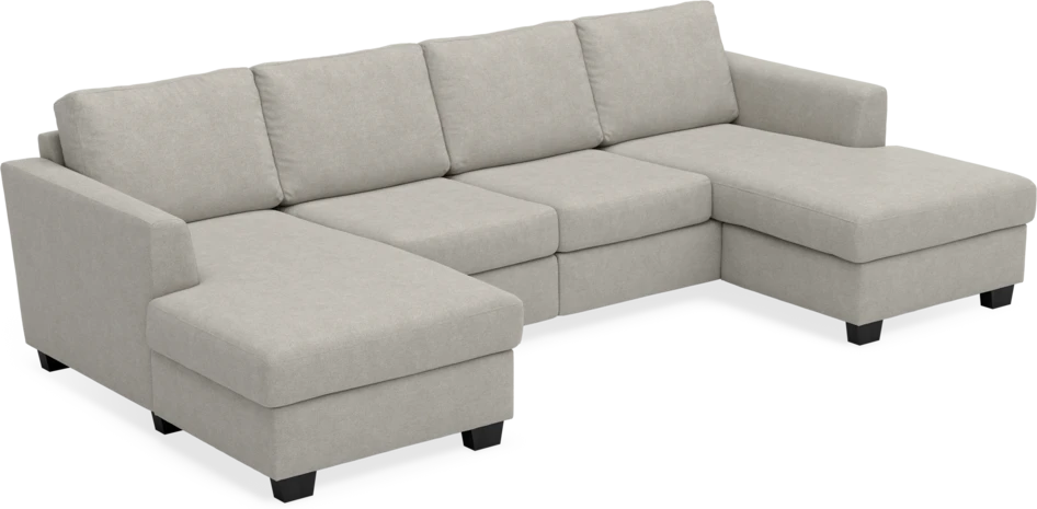 Friday - 2-sits soffa med två schäslonger - Beige