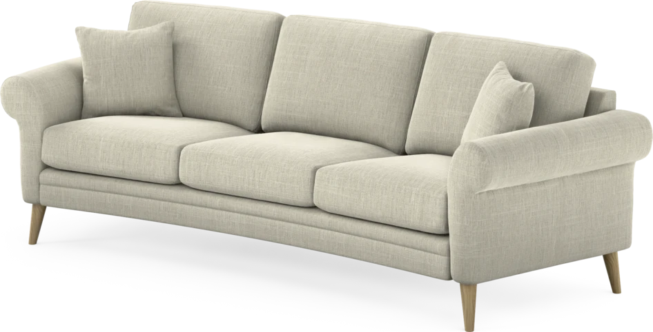 Eden - 3-sits soffa svängd - Beige