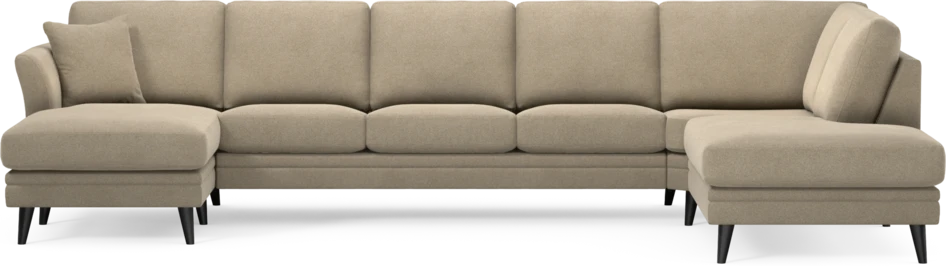 Eden - 3-sits soffa med schäslong vänster och divan höger - Beige