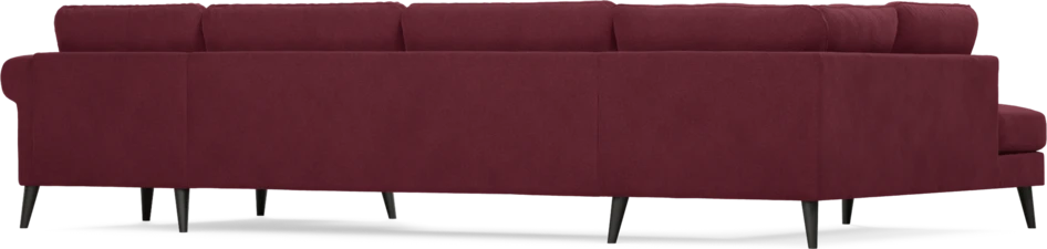 Bridge - 3-sits soffa med divan vänster och schäslong höger - Röd