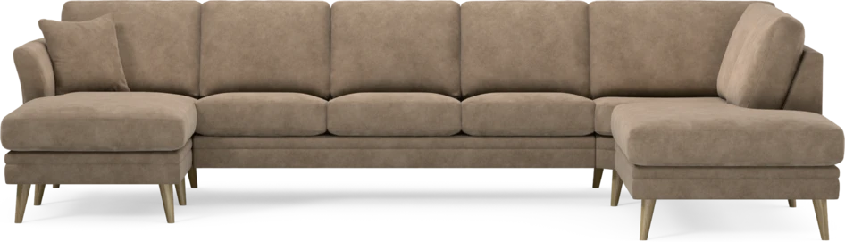 Eden - 3-sits soffa med schäslong vänster och divan höger - Beige