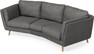 Madison - 3-sits soffa svängd, 70 cm - Grå