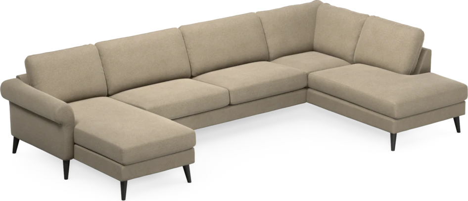 Bridge - 3-sits soffa med schäslong vänster och divan höger - Beige