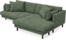 Harper - 4-sits med schäslong XL höger - Grön