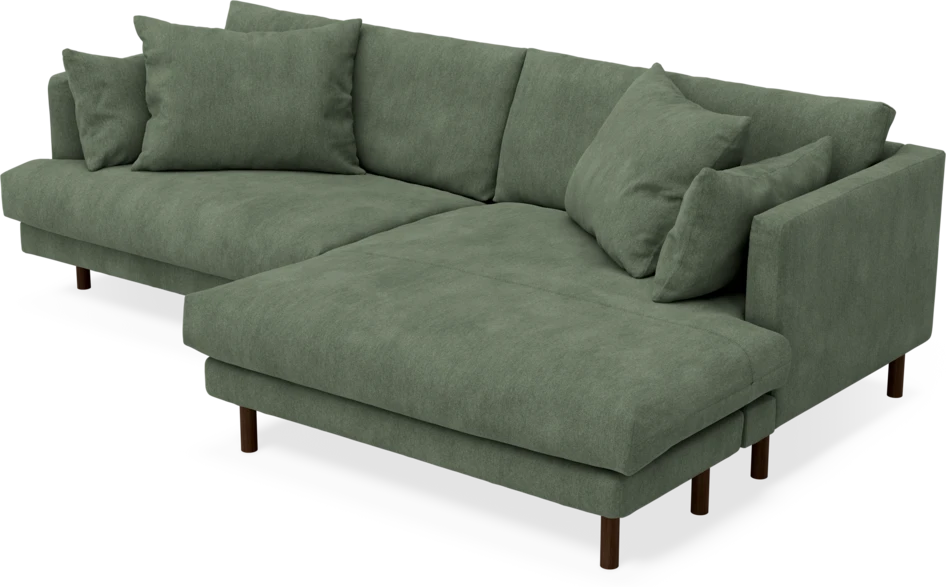 Harper - 4-sits med schäslong XL höger - Grön