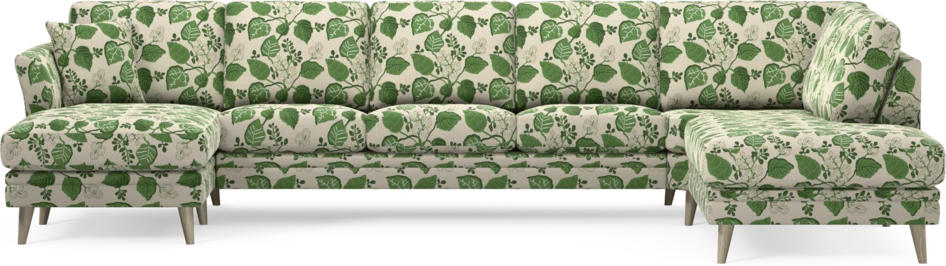 Eden - 3-sits soffa med schäslong vänster och divan höger - Flerfärgad