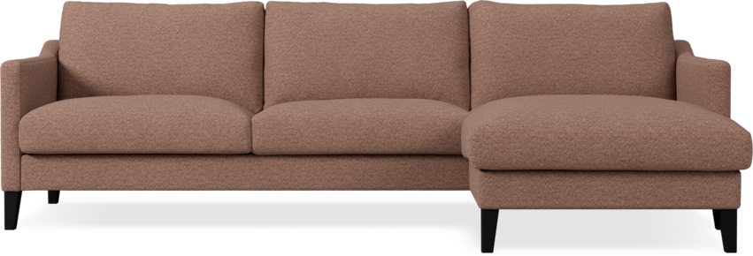 Winston - 3-sits soffa med schäslong, vändbar - Röd