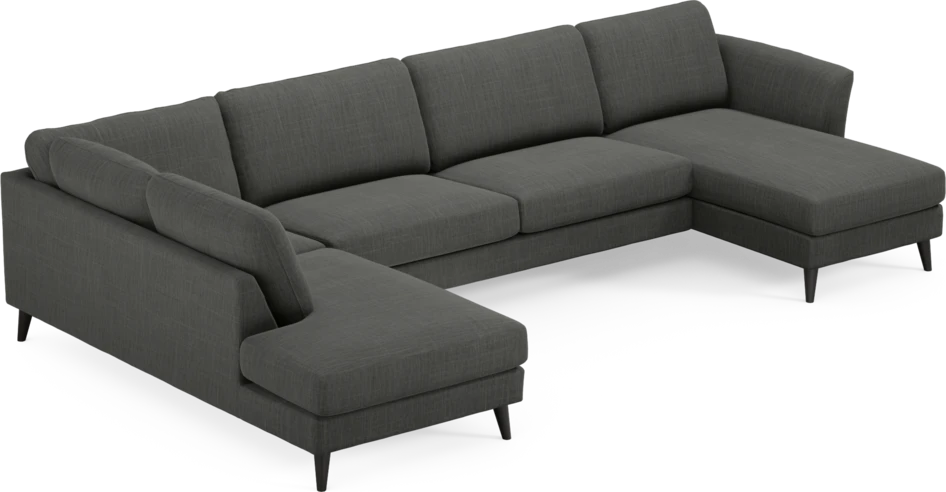 Bridge - 3-sits soffa med divan vänster och schäslong höger - Grå