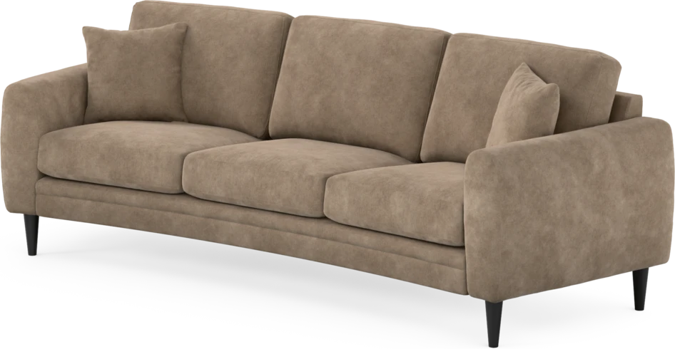 Eden - 3-sits soffa svängd - Beige