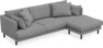 Harper - 4-sits med schäslong höger  - Grå