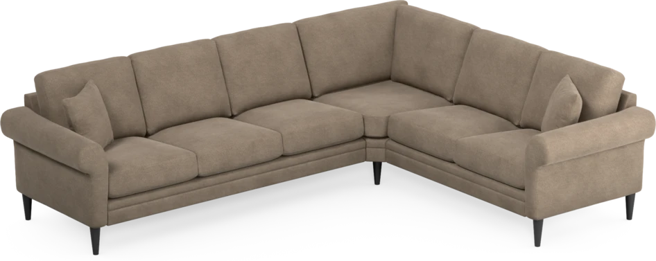 Eden - Hörnsoffa, 3+2-sits - Brun