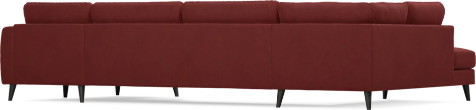 Bridge - 3-sits soffa med divan vänster och schäslong höger - Röd